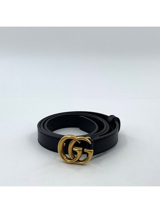 Gucci Marmont black leather belt main image 9
